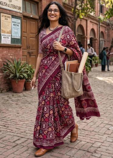 Vastrangan cotton batik sarees at lowest price online
